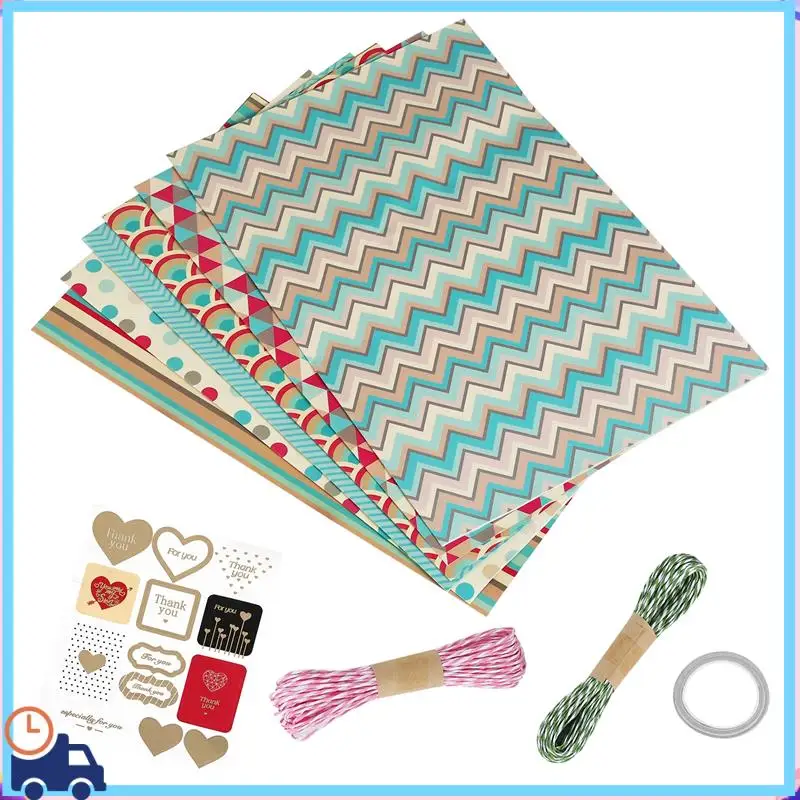 Latest Wrapping Paper Sheets,For Christmas Birthday Party Wrapping Paper Set 6 Pcs Gift Wrap Papers,Present Gift Wrapping Paper