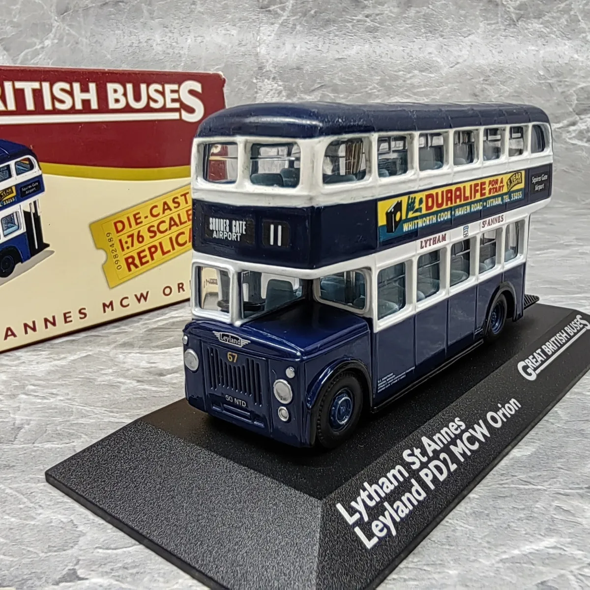 Atlas 1:76 11 Route London Bus Double-decker Tram Vintage Alloy Model
