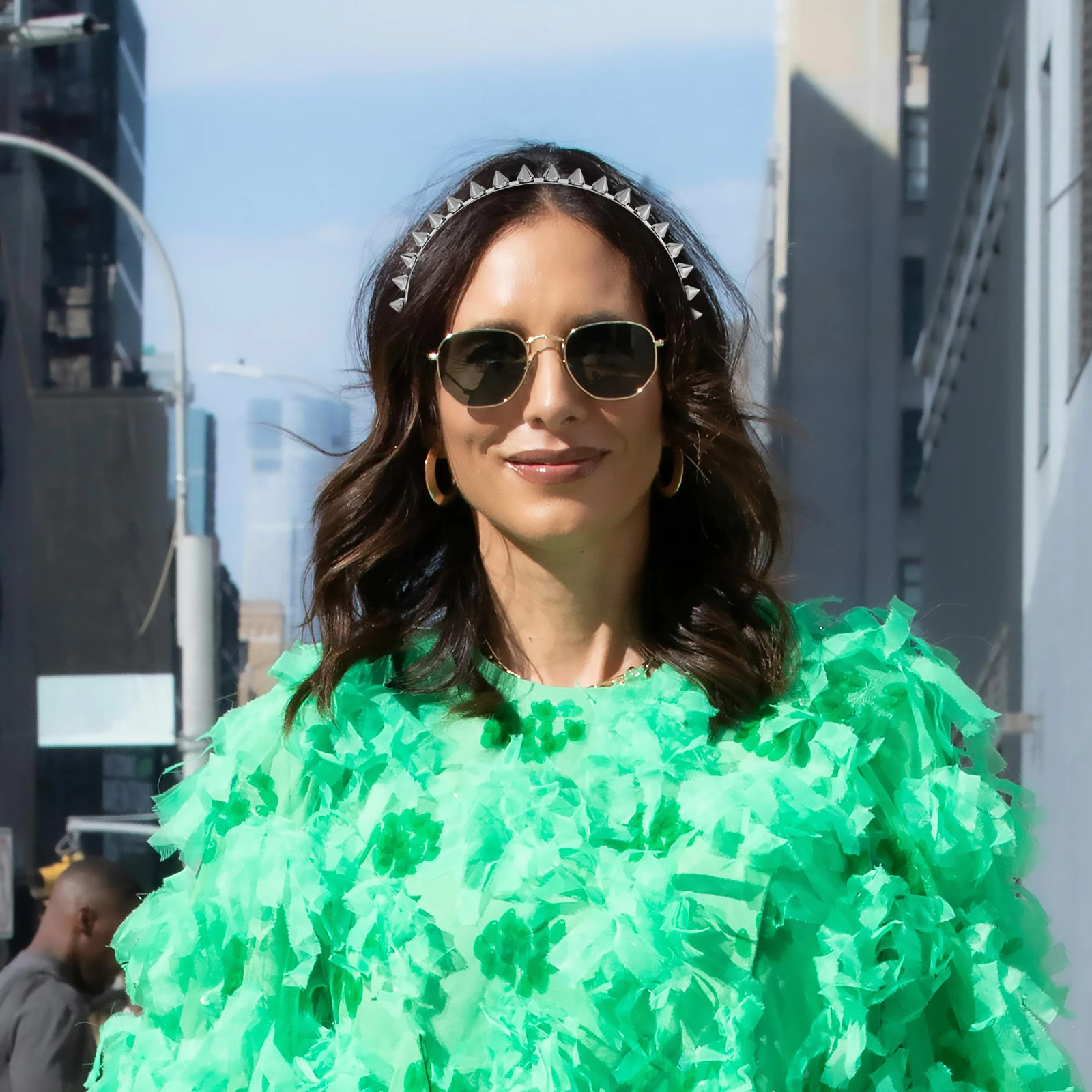 

Spiked Headband Punk Style Studded Hair Band For Women Gothic Alloy Studs Festival Concert Wear Rock Accessory