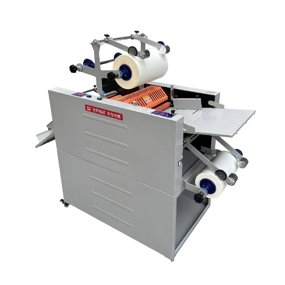 

Sysform Neo-390E Pneumatic Laminating Machine Double-Side Auto Feed with Friction Auto Cut Feature Overlap Laminator for Office
