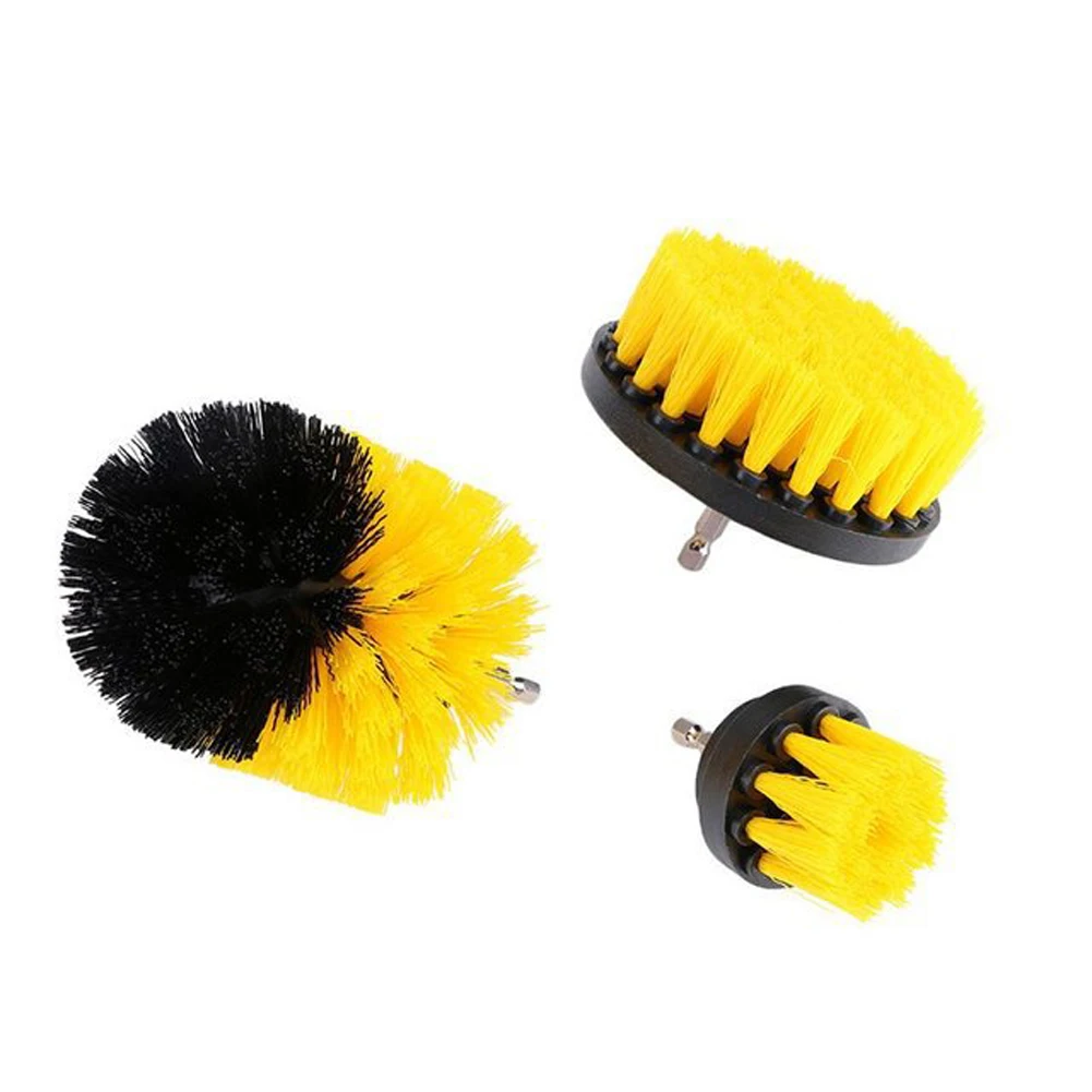 3Pcs Drill Brush Attachment Set Electric Drill Brush Grout Power Drills Scrubber Cleaning Brush for Car Grout Tub Shower Kitchen