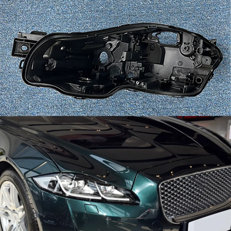 Wooeight 1Pc Headlamp House Black Car Rear Base Front Auto Headlight Back House Case Fit For Jaguar XJ 2010-2015 2016-2018