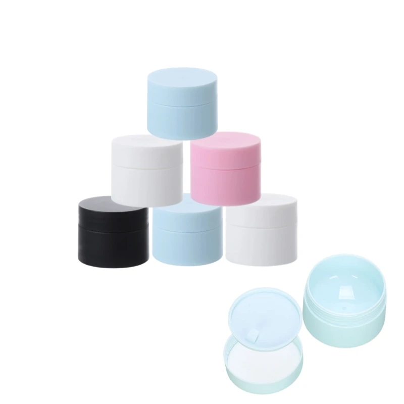 30 Uds 5g 15g 30g 50g tarro de crema de plástico colorido contenedores cosméticos rellenables redondos para loción crema facial maquillaje almacenamiento de viaje