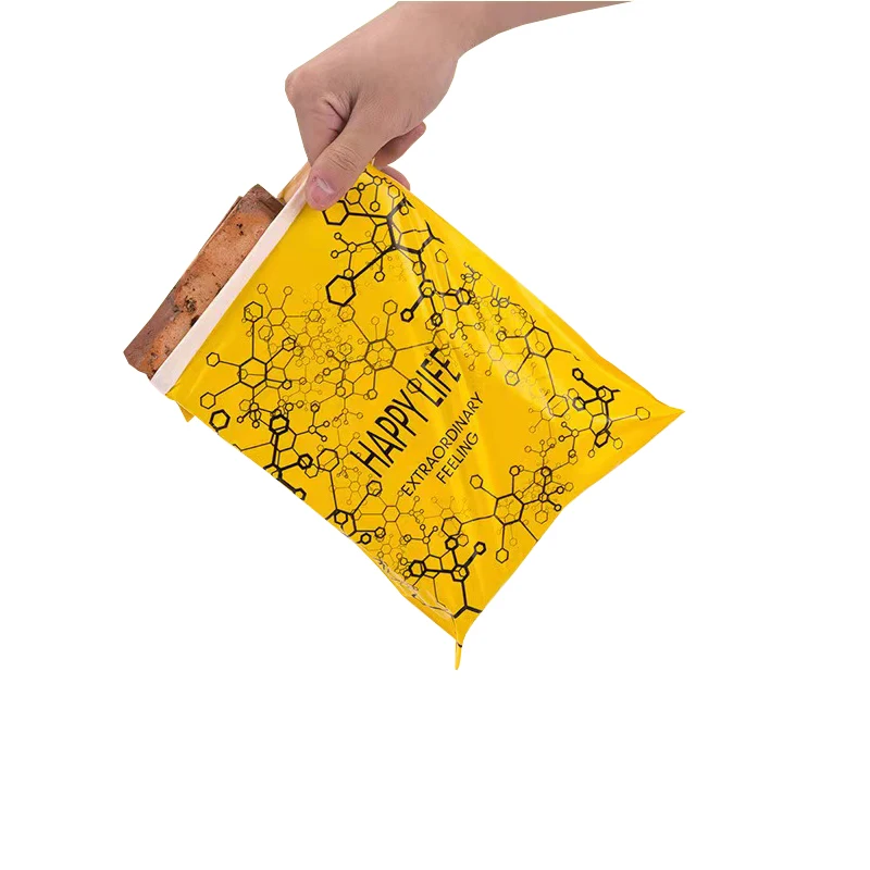 50Pcs Plastic Envelope Mailing Bag Yellow Poly Waterproof Storage Bag Self Adhesive Seal Postal Poly Mailer Packaging Bag