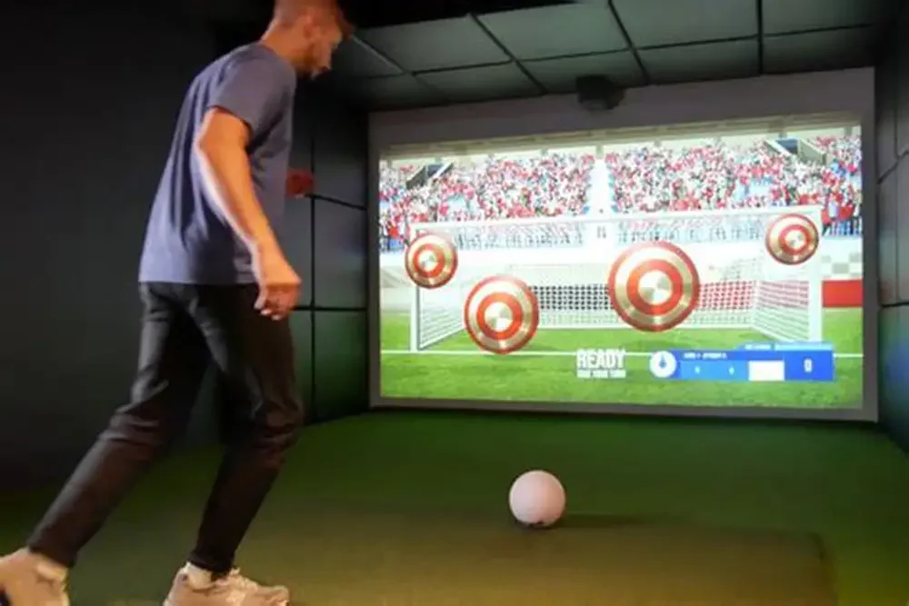 AR Football Tennis Sport Simulator Indoor Projection Game for Home School Mall Entertainment Steel Educational Home School Tool