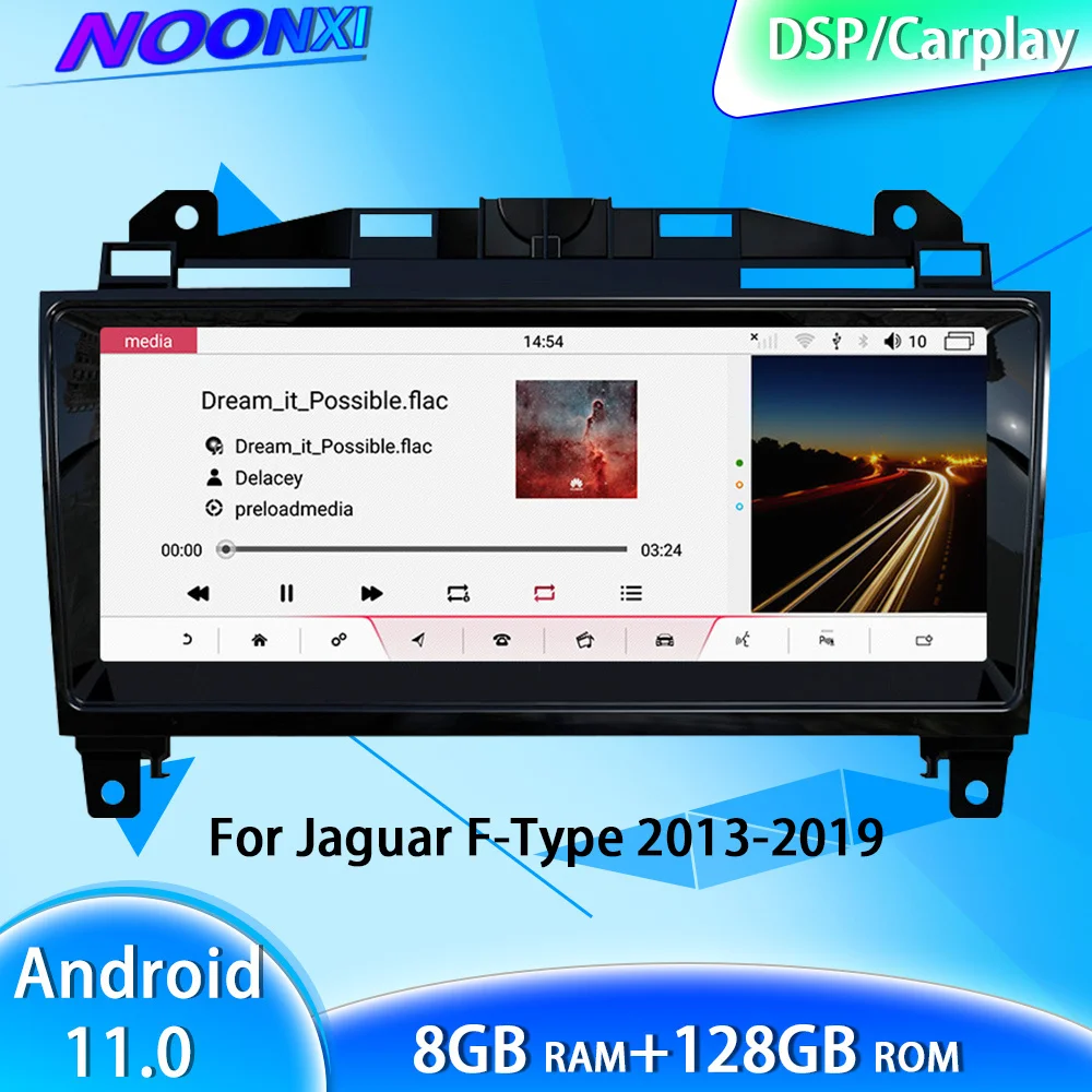 

Android 11 8G + 128G для Jaguar F-Type 2013-2019 GPS-навигация Радио Автомобиль Carplay Tesla экран Bluetooth мультимедийный плеер 2 DIN