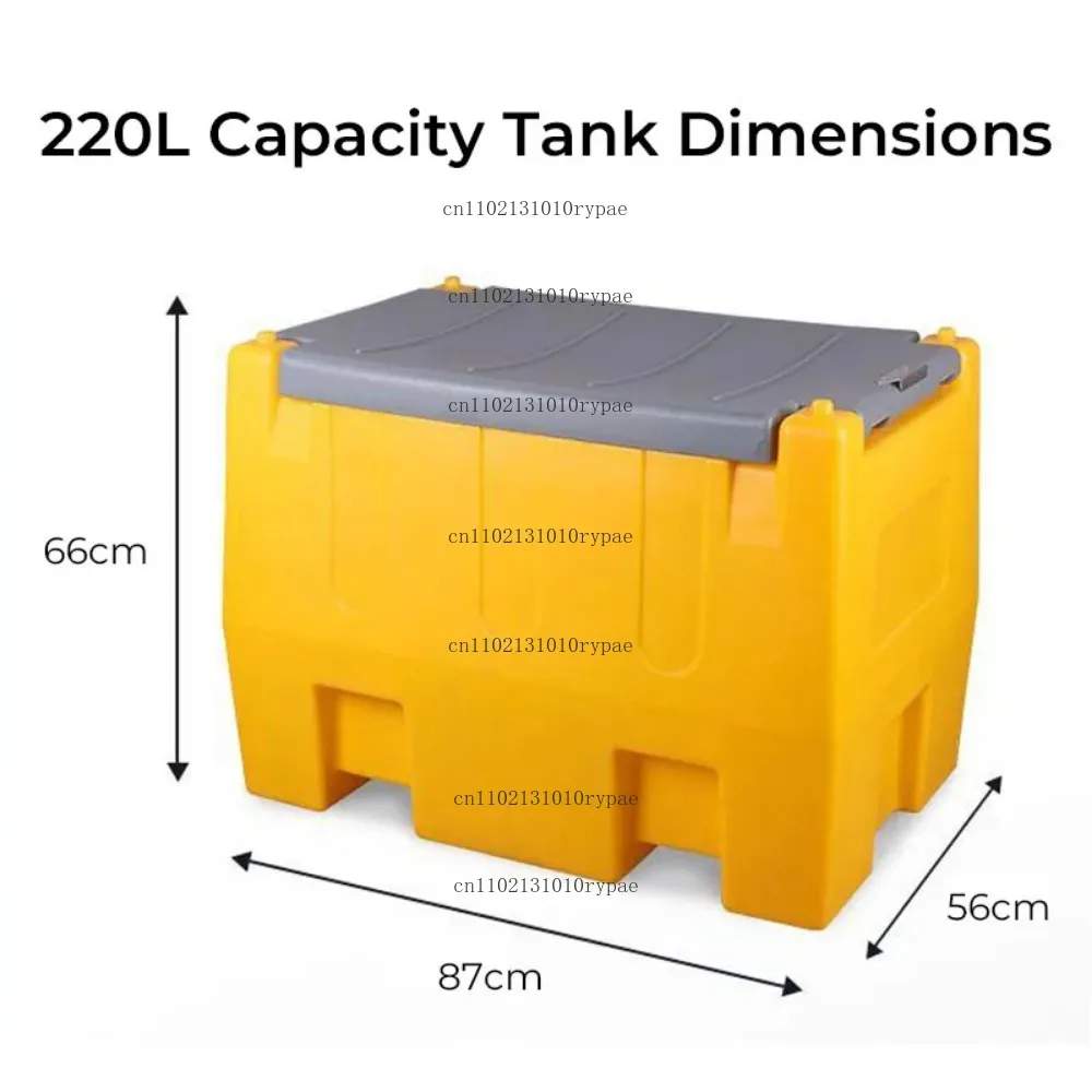 450L Plastic Transporting Mobile Dispenser Portable Preset GasolineTank with Pump for Truck Refueling