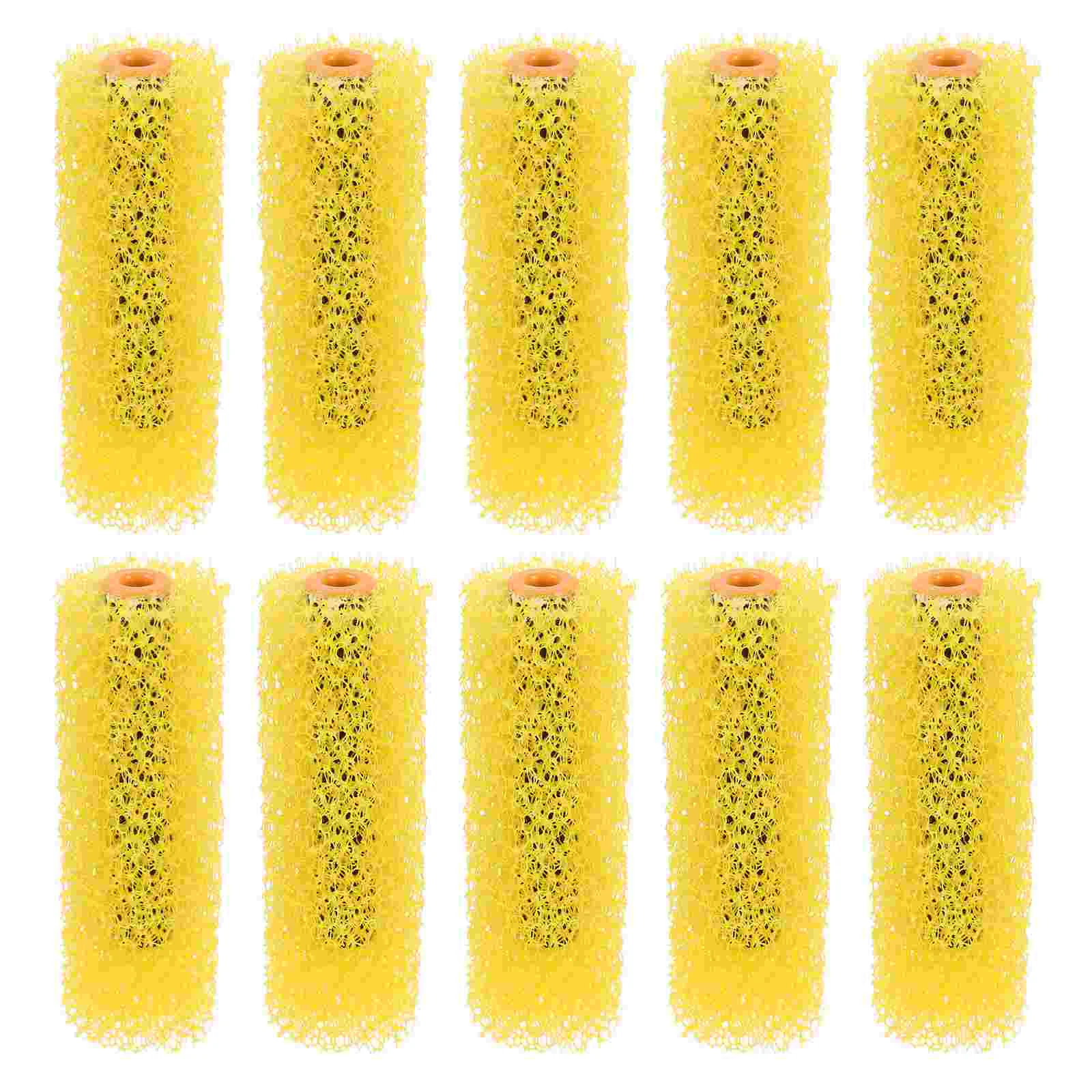 10 Pcs Paint Rollers 4 Inch Sponge Embossed Texture Brush for Walls Drywall Roller Refillable Elastic Patterning Tools