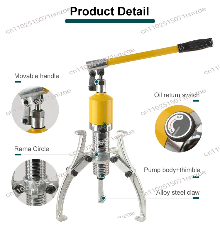 Hydraulic pull tool Hydraulic pull tool, 2/3 tooth insert gear flywheel pulley bearing pull tool