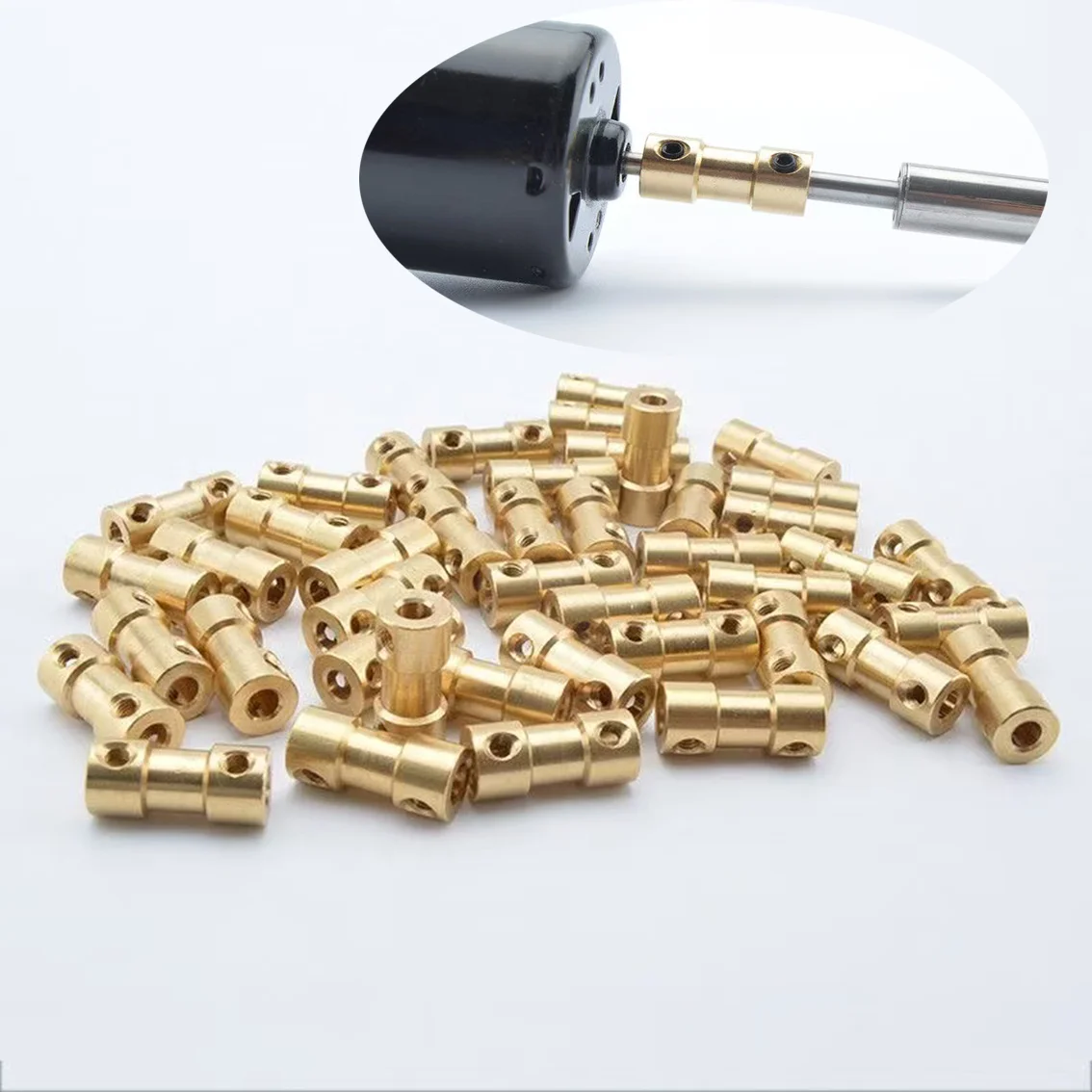 1PCS Brass Coupling Motor Shaft Extension Joint 2/2.3/3.17/4/5/6mm Transmission Connection Accessory DIY