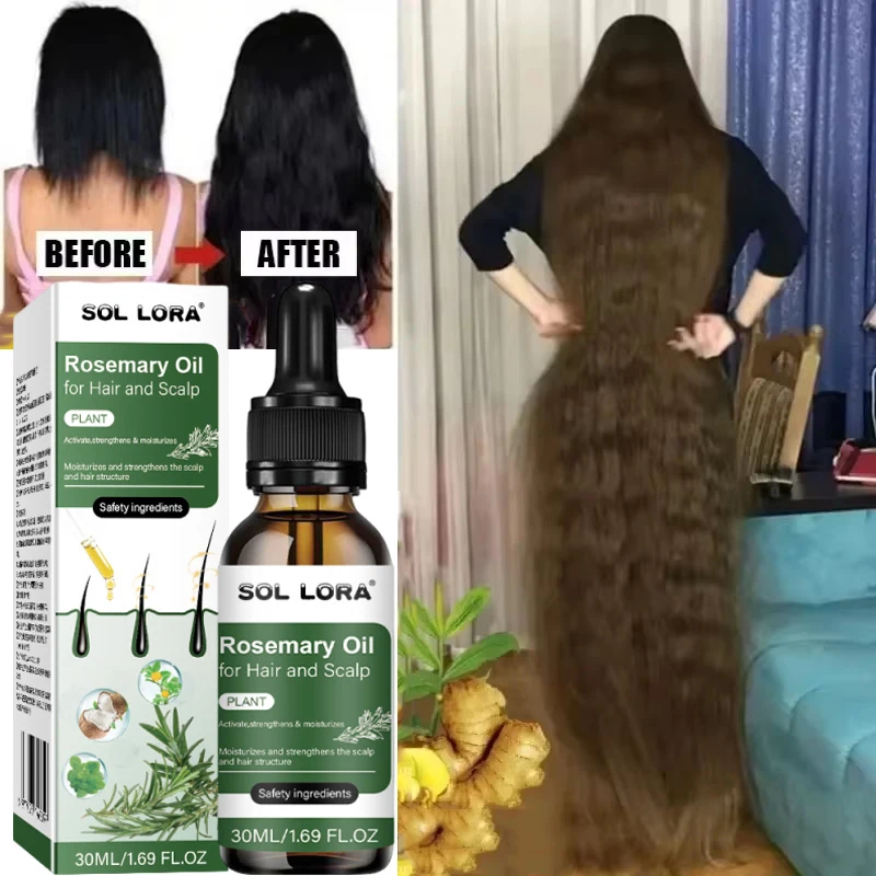 

Rosemary Hair Growth Serum Anti Hair Loss Prevent Baldness Scalp Treatment Repair Roots Beauty Health Hair Care For Men Women