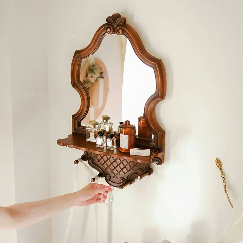Shelf Storage Wall Hanging Wall Mirror Laminate Hook Study Living Room Display Display Stand