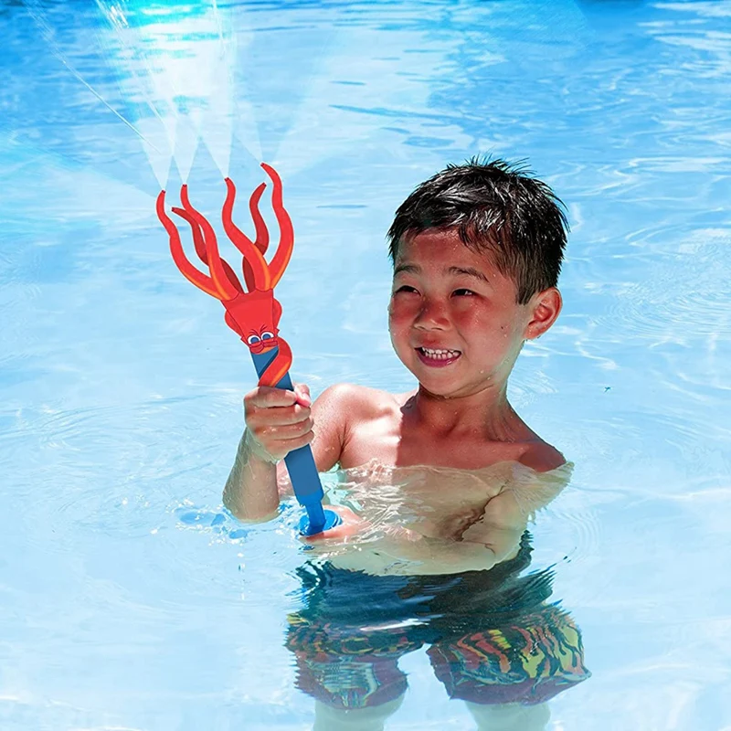 子供のためのタコの水ブラスター,楽しい水のおもちゃ,夏,ビーチ,水泳,屋外,休暇