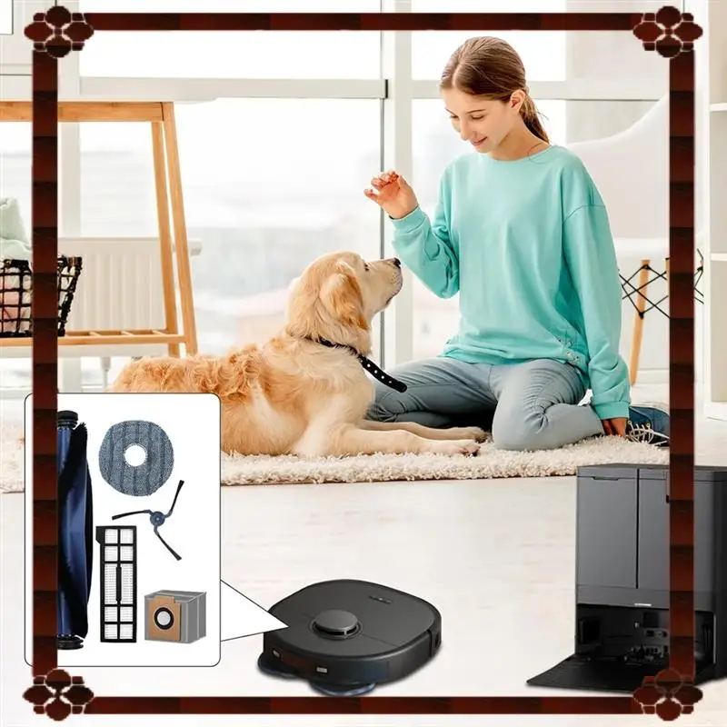 Consegna in 24 ore per accessori di ricambio per aspirapolvere robot Eufy X10 Pro Omni, parti del filtro del sacchetto per la polvere della spazzola laterale della spazzola principale