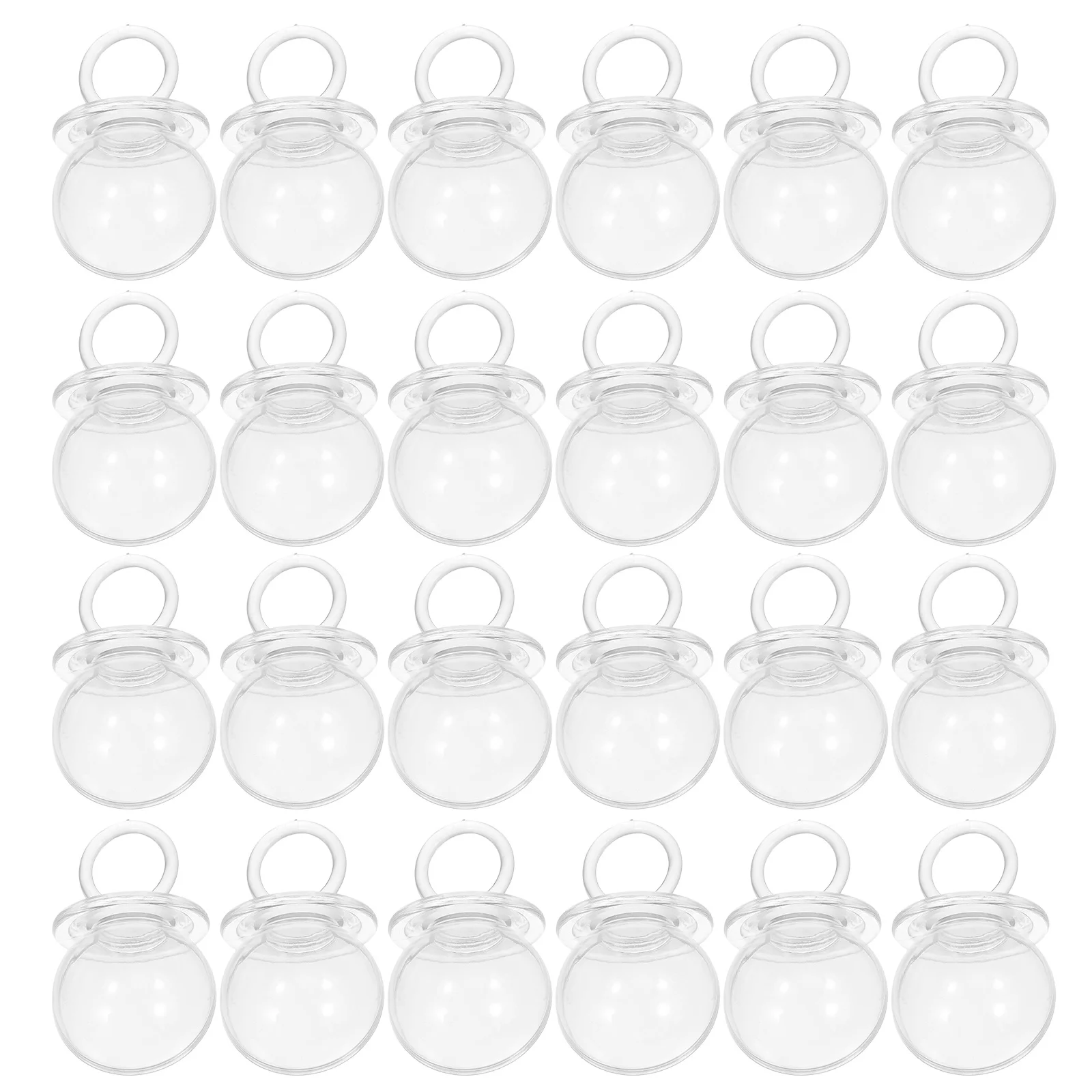 

24pcs Baby Pacifier Candy Boxes Transparent Clear Favor Containers For Baby Shower Birthday Treats Party Favors Decorations