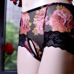 Crotchless Pantys Underpants Underwear Seductive Lace Crotchless Panties Sexy Plus Size Briefs For Men And Women