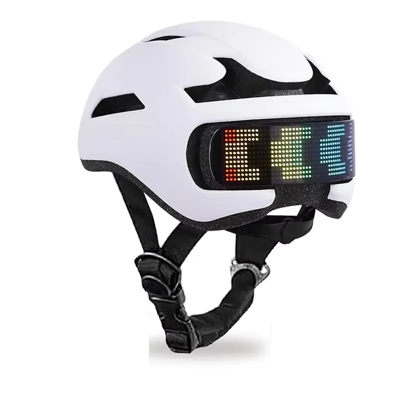 

【RECOMENDAR】Smart APP Control LED Bike Helmet With Display Screen Taillight Road Cycling Bicycle Helmet