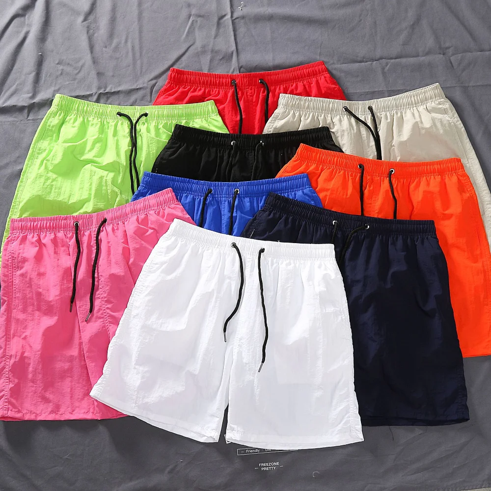 Men\'s Shorts 2024 Summer Thin New Hot Solid Casual Beach Short Pant Male Running Gym Fitness Breathable Sports Five Point Pants