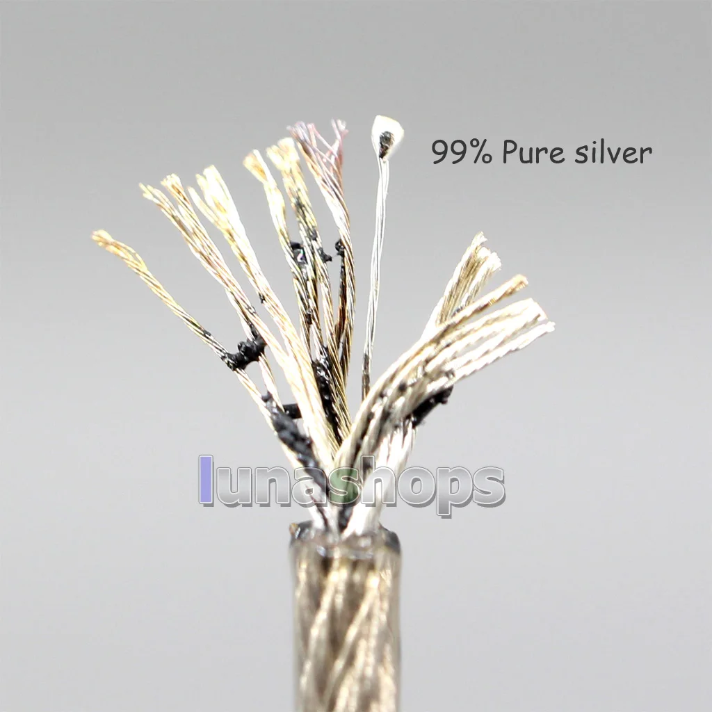 99% Reines Silber + Graphen-Silber-Plattierung Abschirmung Kopfhörerkabel für 3,5mm 2,5mm 4,4mm 6,5mm zu XLR 4-polig Buchse IFI DAC LN007968 – Detail 11
