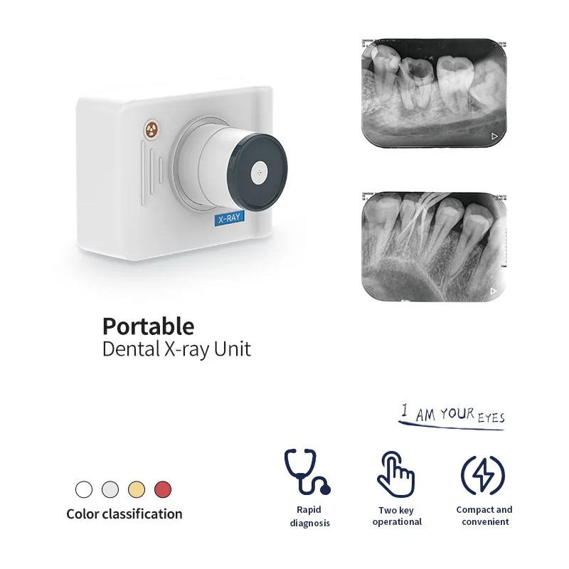 Portable Handheld Dental X Ray Machine LED Screen 200mm High Frequency RVG Image Sensor System Dental X-Ray Camera