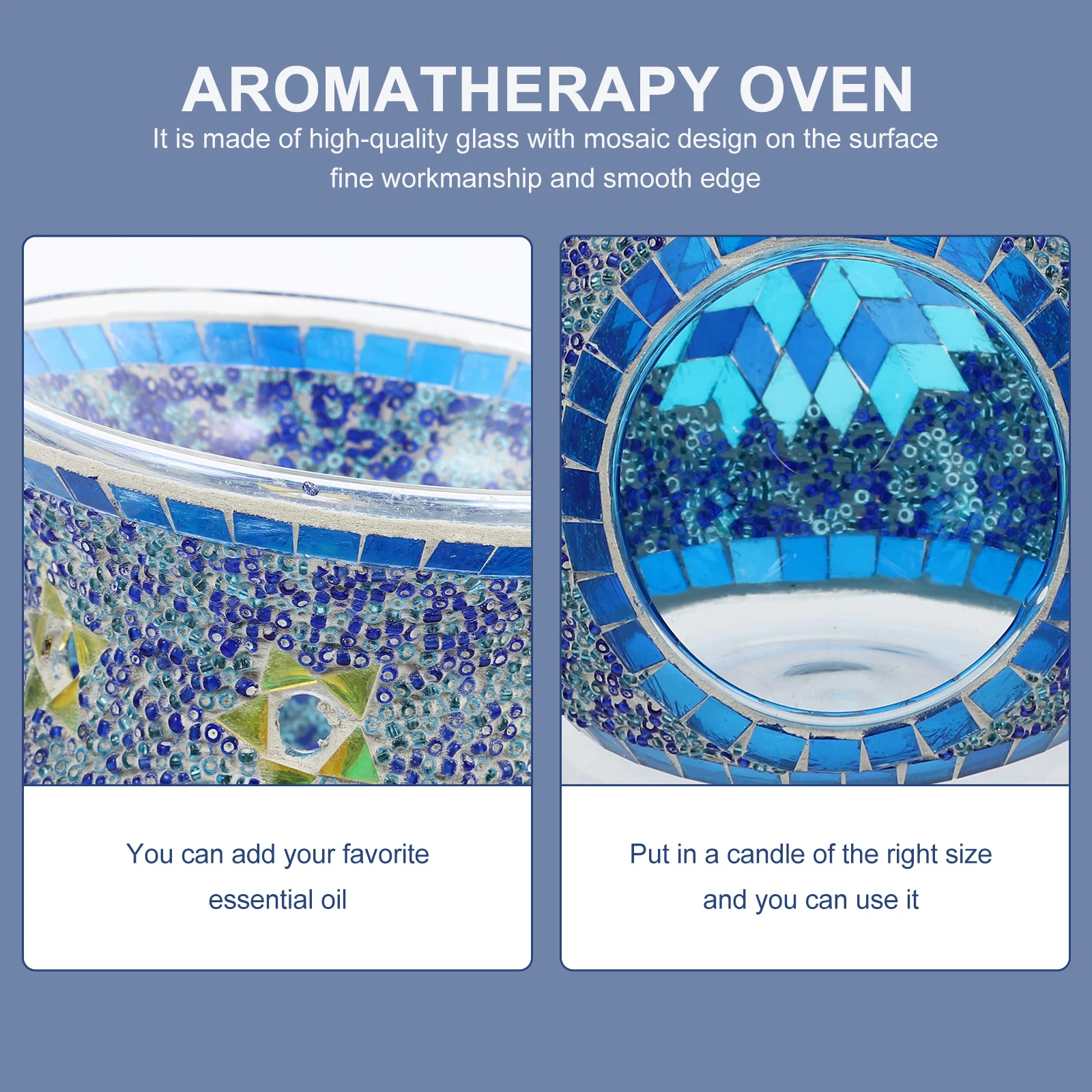 

Aroma Oil Burner Candlesticks Glass Stove National Style Holder Essential Diffusers for Home