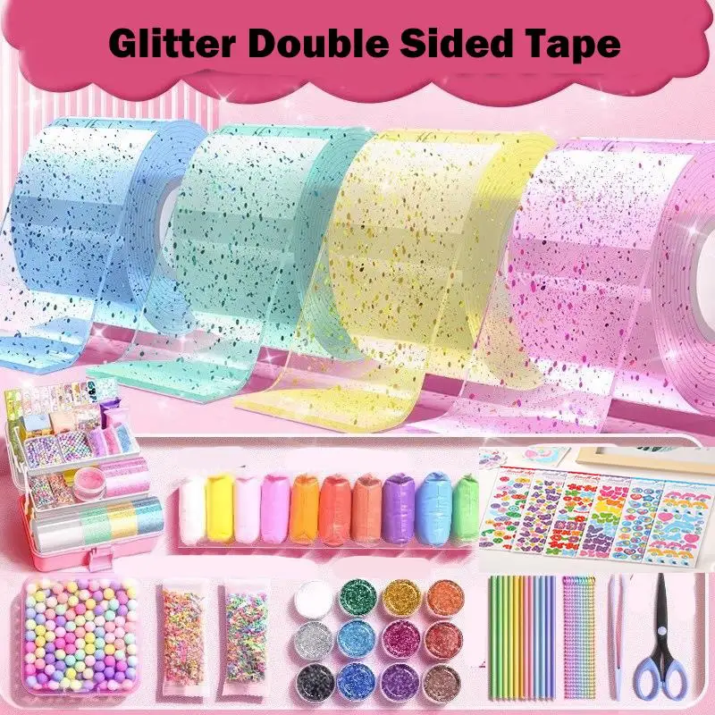 

Nano Tape Squishy Toy PET Nano Glue Blowable Bubble Tape Non-marking Double-sided Adhesive Reusable Toy Stickers Gift