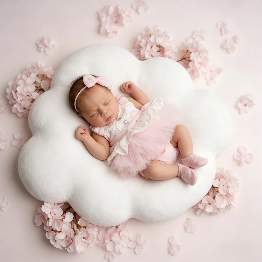 Newborn Photography Props Girl Tutu Romper Infant Photoshoot Outfits Baby Girl Princess Tulle Dress Photography Clothing