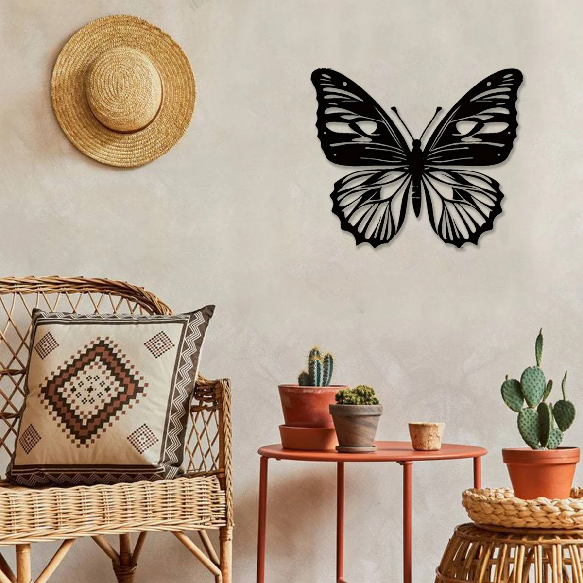 

Promotion Elegant Garden Large Metal Butterfly Wall hanging Decor Outdoor Large Metal Wall Art Porch Decorating Ideas Garden Wal