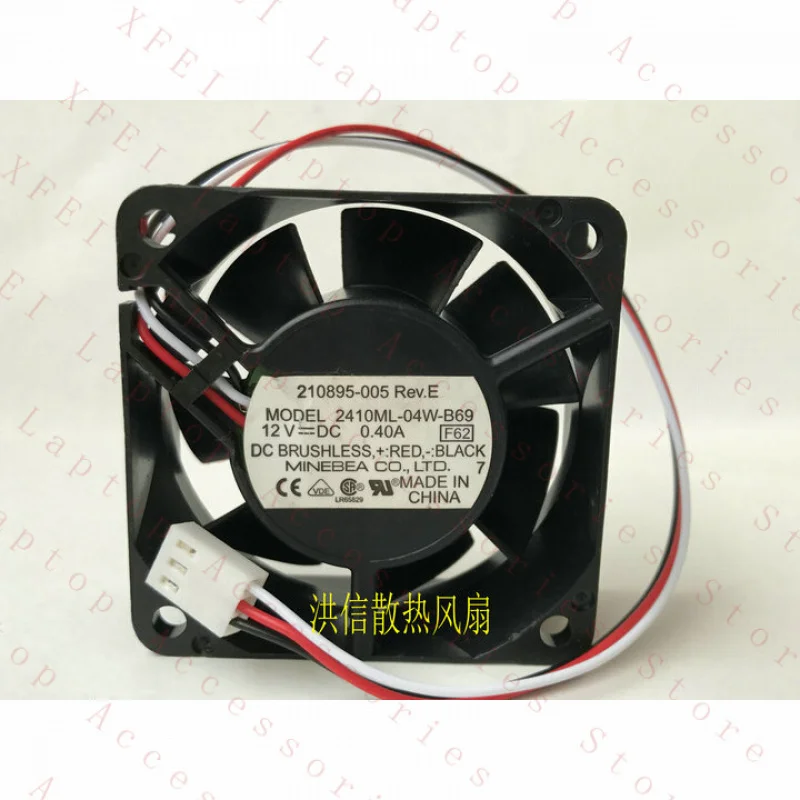 D  1PC FOR NMB 2410ML-04W-B69 Cooling Fan DC 12V 0.40A 6025 6CM 3pin