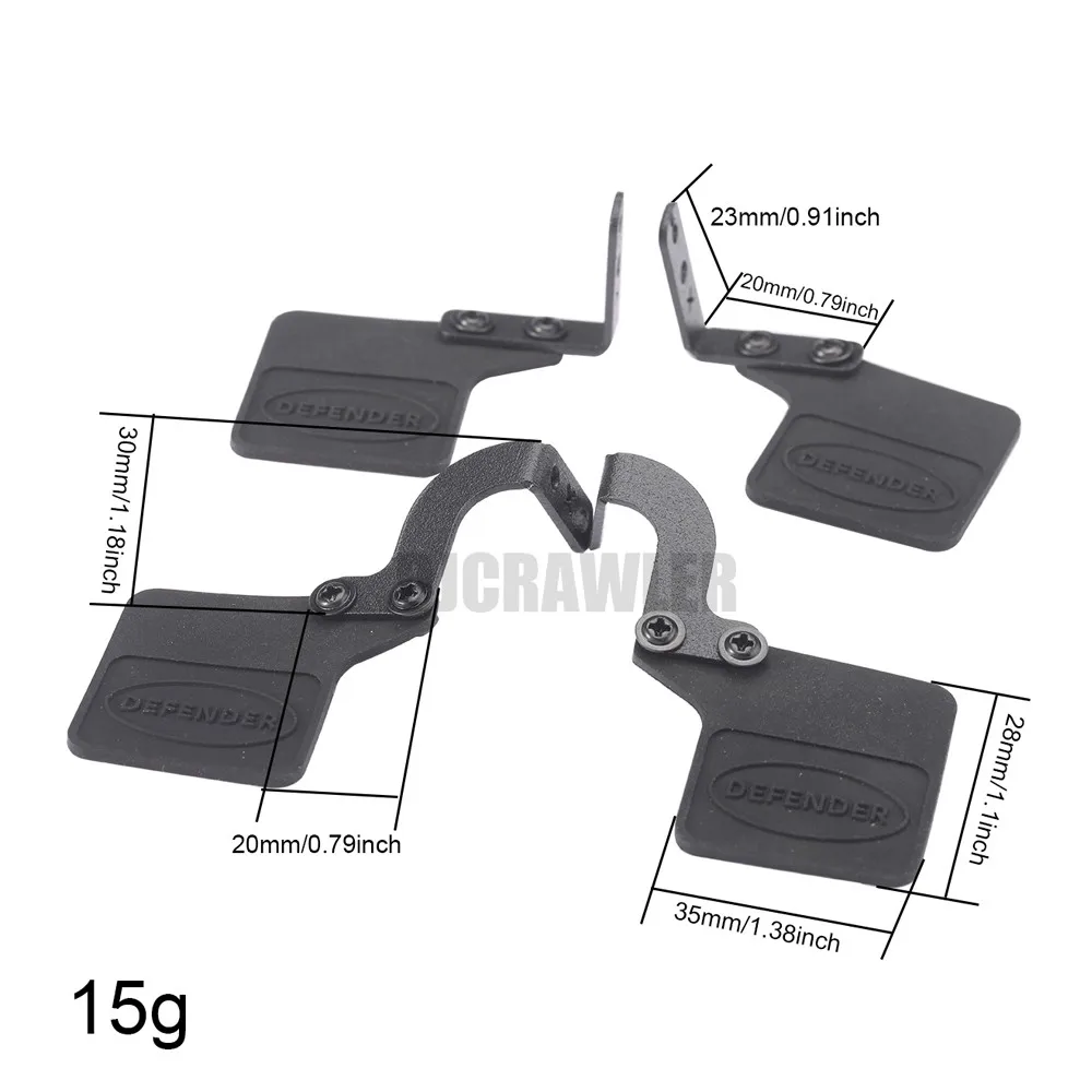 Mudflaps Rubber Mudguard Fender Metal Bracket Rc Crawler Car Parts Accessories For Traxxas Trx-4m 1/18 TRX4M Defender