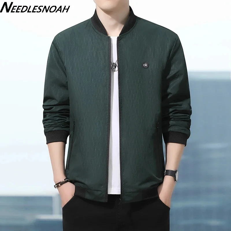 

NEEDLESNOAH Spring Summer Mens Baseball Jacket Casual Windbreaker Coats Slim Fit Thin Male Bomber Outdoor Clothes