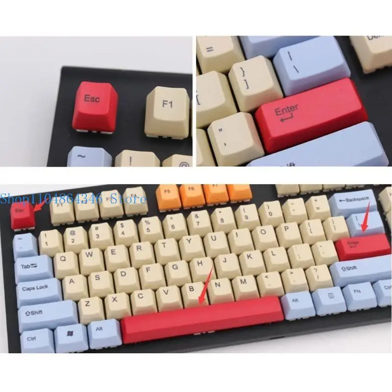 652F 3Pcs PBT OEM Keycaps Cherry Profile Spacebar Mechanical Keyboard for Key Cap Dur