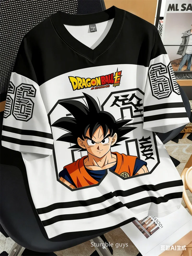 Dragon Ball Super Kids Football Jersey Goku Ultra Instinct Sign Print Boys Girls Soccer Short Sleeve Top