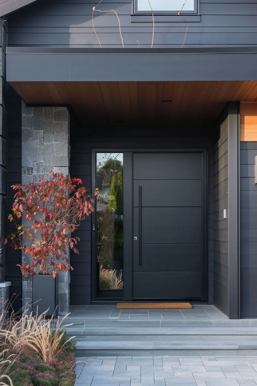 Metal Aluminum House Door New Modern Villa Main Exterior Door Hurricane Impact Security Entrance Doors Heat and Sound Insulation