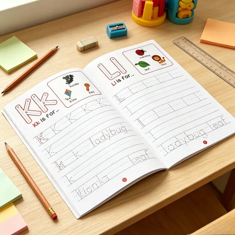 2pc A-Z Alphabet Tracing Workbook, Pattern Letter Writing Book for Toddlers & Preschoolers to Practice Handwriting