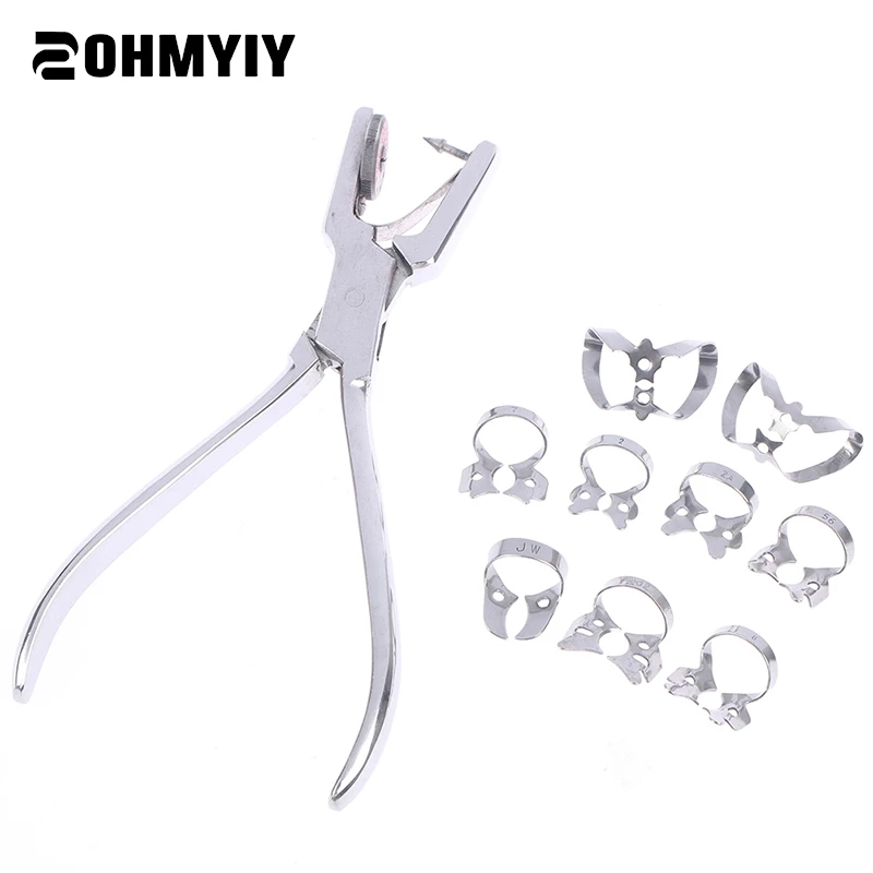 

Dentistry Dam Hole Puncher Set With Leather Bag Pliers For Dentist Perforator Rubber Orthodontic Dental Tools Dam Clip