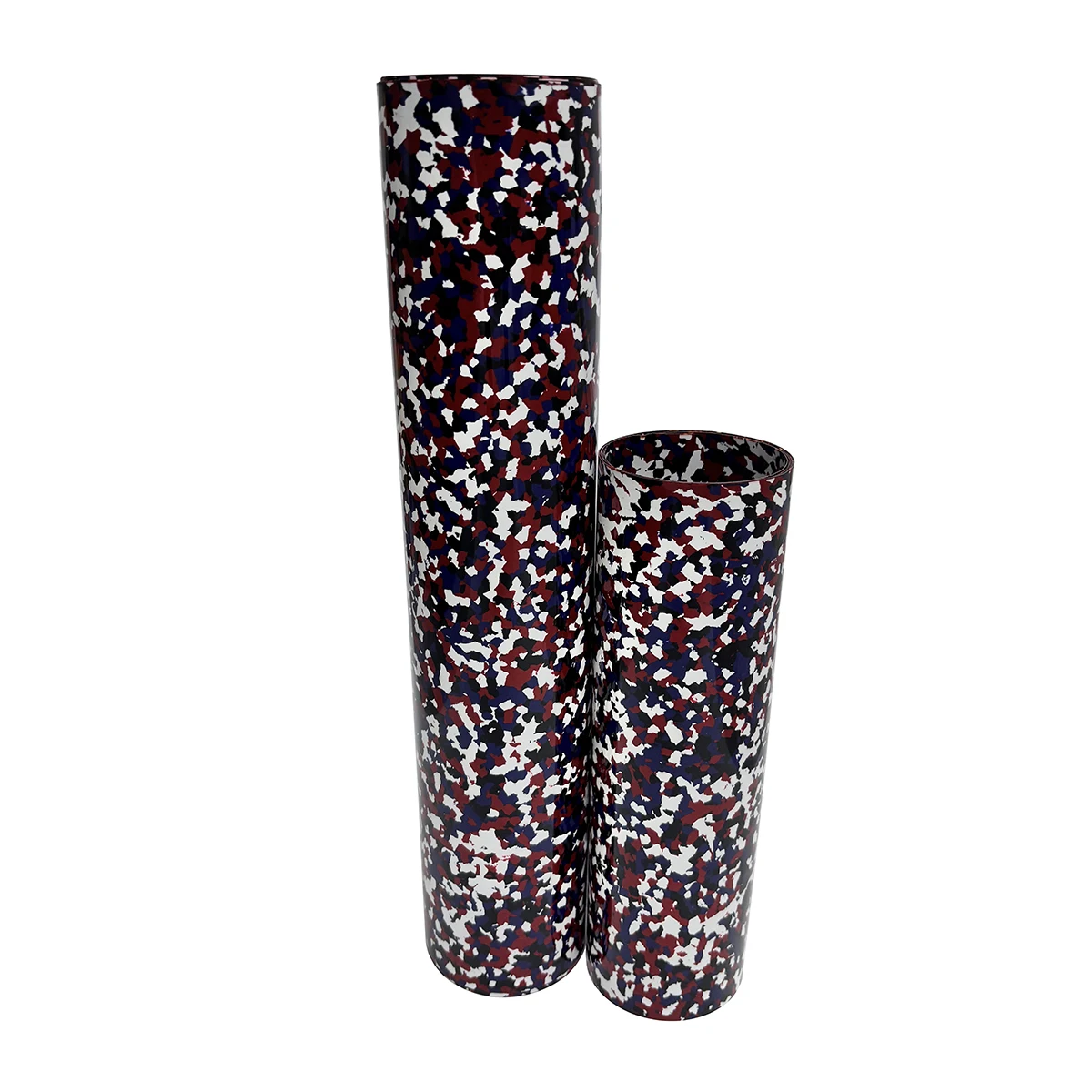 

2Pcs Drum Wrap Musical Instrument Deco Sheet 10x60'' and 16x60'' Blue Red Mosaic