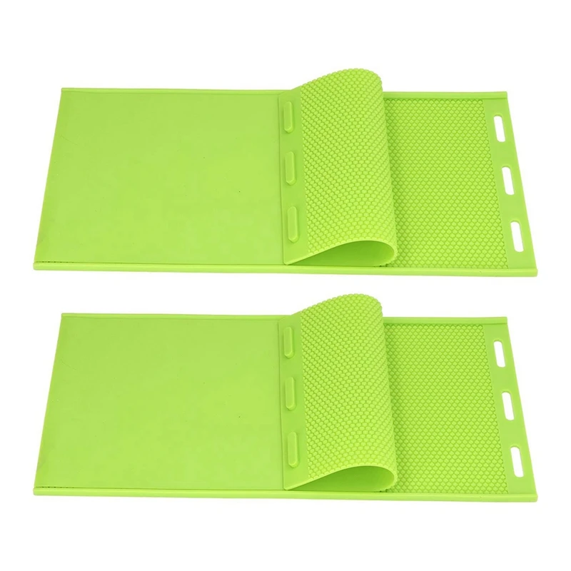 

5.4Mm Silicone Beeswax Sheet Mold, Beeswax Foundation Stamper Mold Beekeeping Equipment Nest Foundation Easy To Use Green