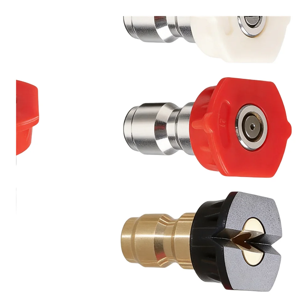 High Pressure Cleaner Tips Pressure Washer Nozzle Kit 1 4 Inch Quick Connect Five Spray Patterns Wide Fan To Jet