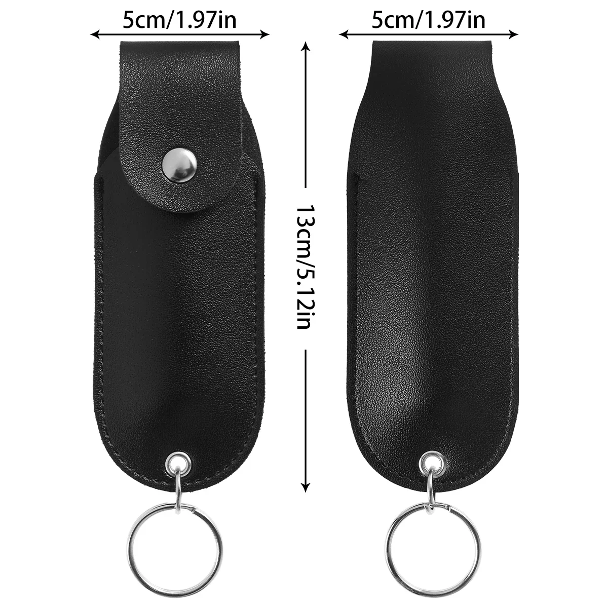 PU 후추 스프레이 파우치 미니 휴대용 탑 플랩 후추 스프레이 거치대, 자기 방어 스프레이 가죽 케이스 키체인 (스프레이 미포함)