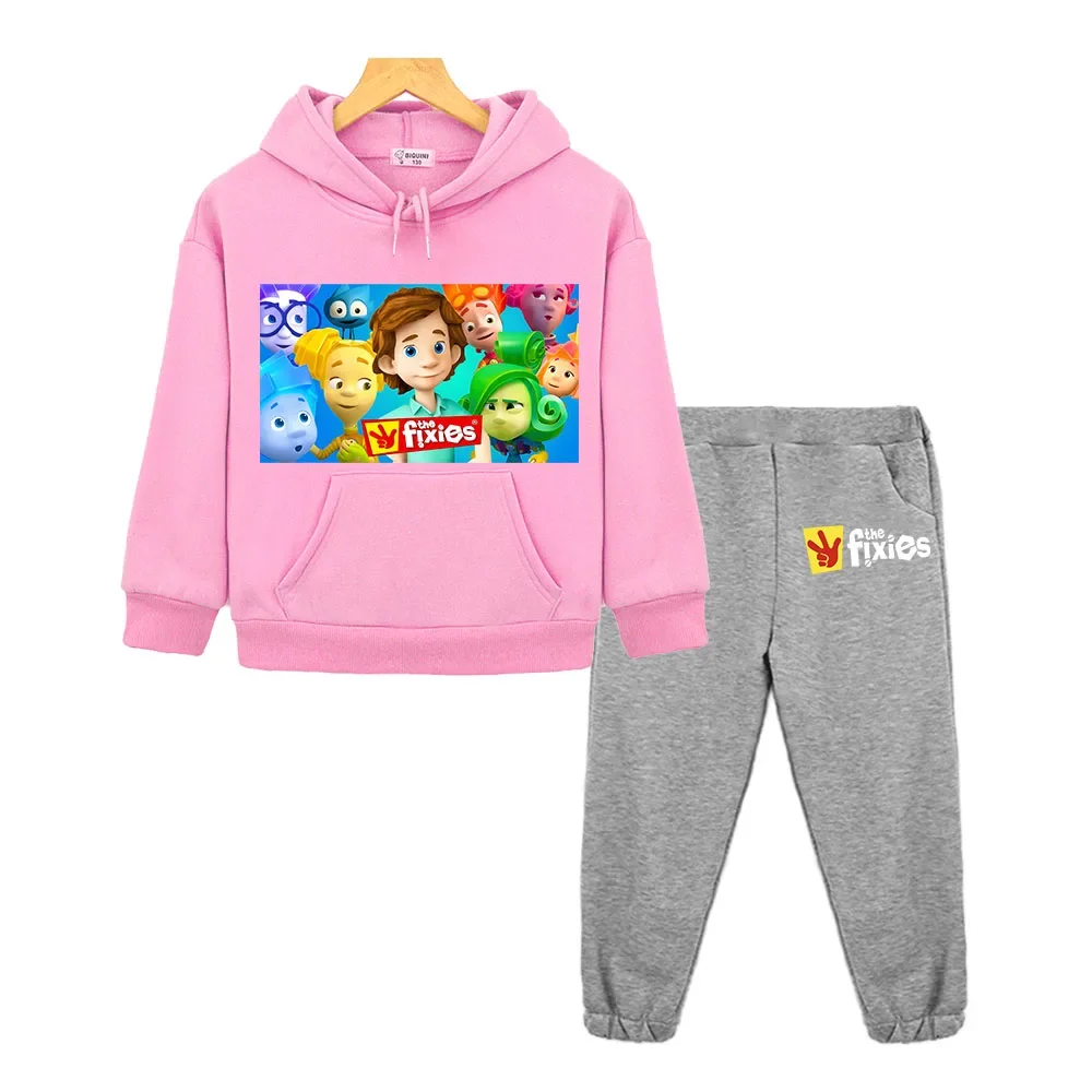 The Fixies Russia anime hoodie Fleece sweatshirt kids boutique clothes Autumn pullover y2k Kawaii Jacket Hooded boys girls Sets image 6