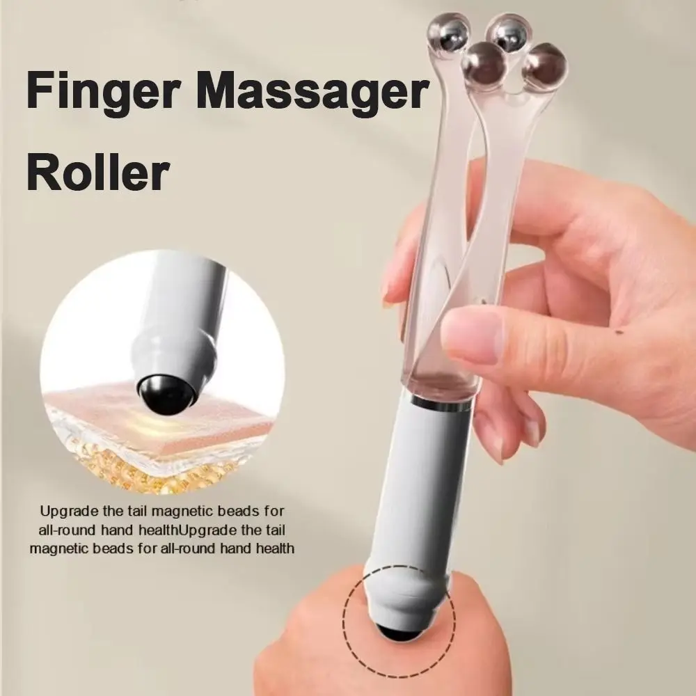 5 Beads Finger Massager Roller Handheld Easy Use Finger Joint Massager Relaxation Circulation Improvement