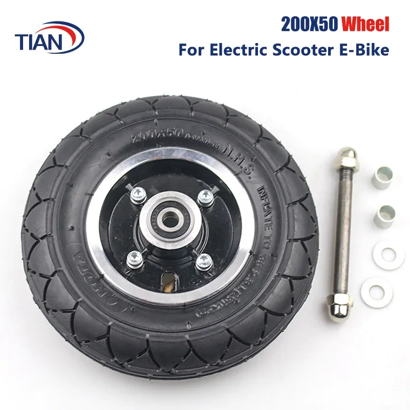 Inner Tire 200x50 Inflated Inner Tube Wheel Explosion-proof Electric Bicycle Scooter Tire 8 Inch Motorcycle 45 /90 Degree Valve