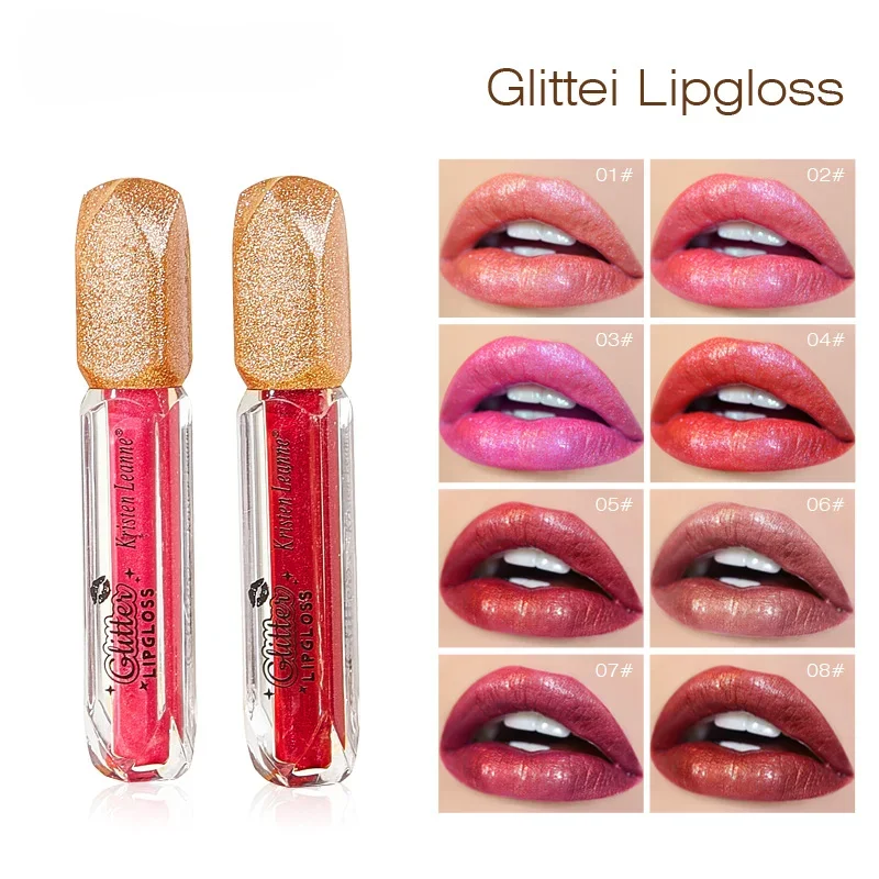 Nieuwe Glanzende Lipgloss Voor Vrouwen Langdurige Matte Glitter Vloeibare Lippenstift Diamant Glanzende Lipgloss Waterdichte Lip Make-Up