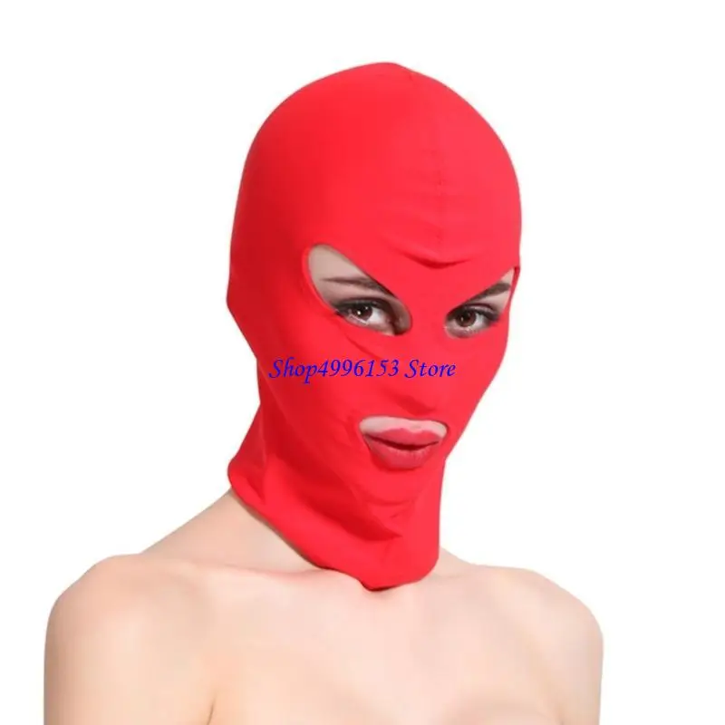 

Q0KE дурацкая шапка-балаклава для взрослых, велосипедная шляпа с 3 отверстиями, реквизит для фотосессии на Хэллоуин, забавная