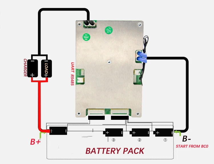 BMS 13S 60A/50A/40A/30A bms Li-ion smart bms pcm with android bluetooth-compatible app UARTbms wi software (APP) monitor