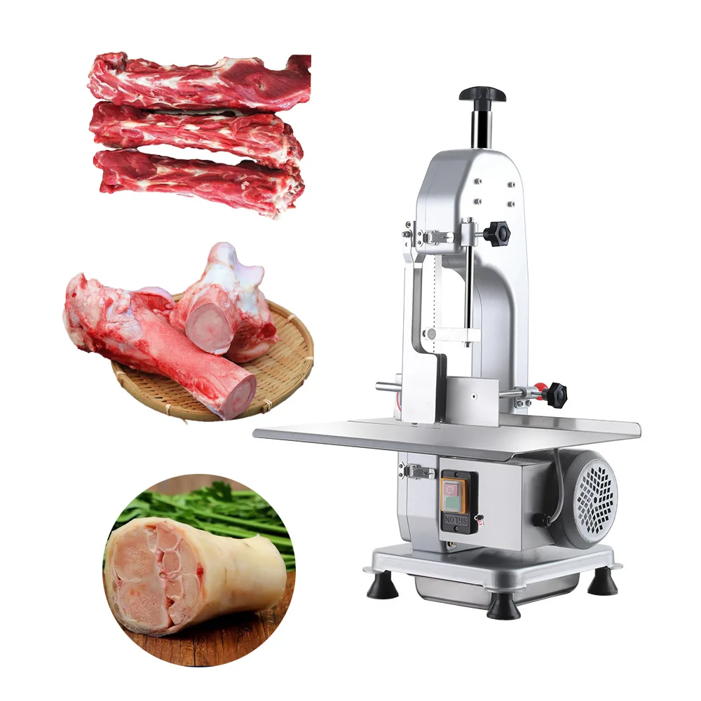 Stainless Steel 330# Meat Bone Cutter Machine Fresh Frozen Bone Saw Machine Butchers Meat Bone Saw for Rib Pork Beef Steak
