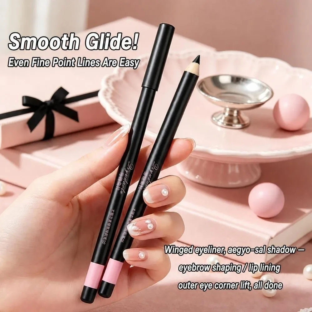 High Pigmented Eyeliner Gel Pencil Matte Long Lasting Waterproof Eyeliner Pen Smudge-proof Sweat-proof Eye Makeup Pen Girls
