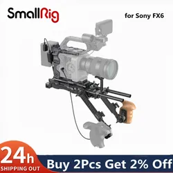SmallRig Cage Kit Professional Shoulder Rig Kit for Sony FX6 Camera Accessories Rig with 1/4-20 Threaded Holes 4124 4125