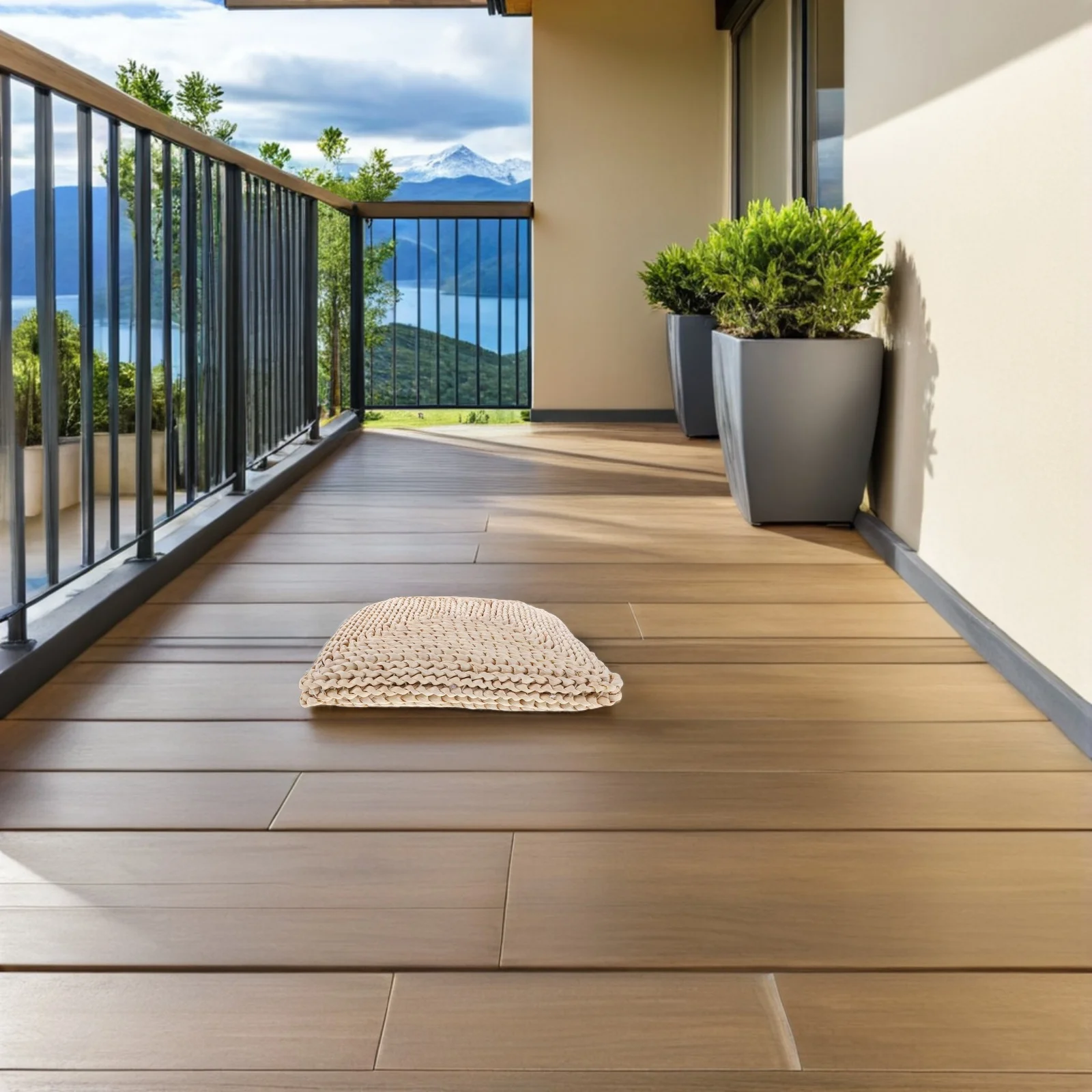 

30x30cm Woven Straw Seat Cushion Bohemian Style Padded Floor Pillow for Living Room Balcony Chair Sofa Outdoor Indoor Relaxation